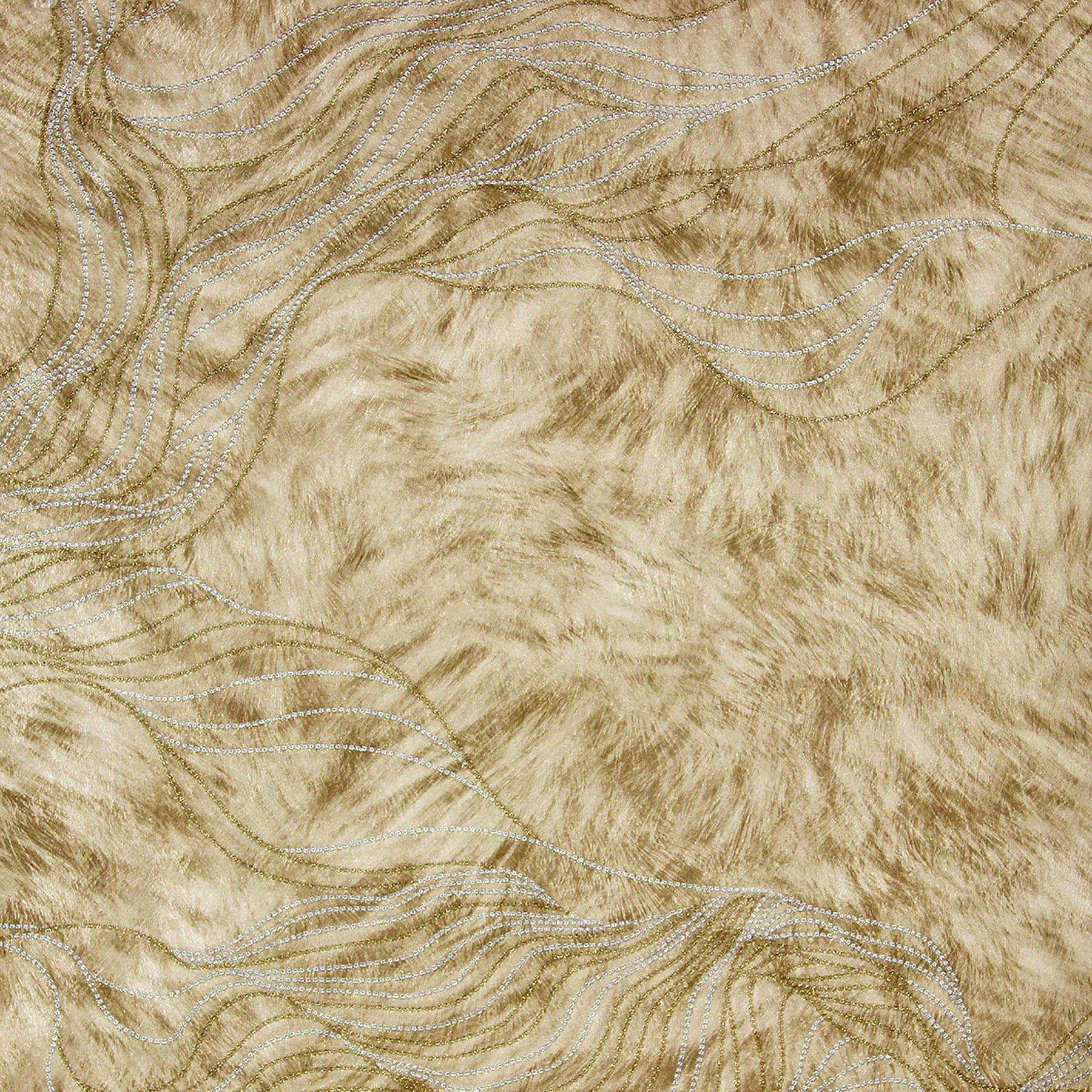 Brewster Abruzzo Beige Wolf Wave Wallpaper