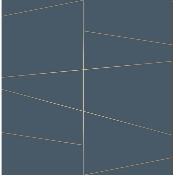 Brewster Fairmont Blue Deco Fracture Wallpaper