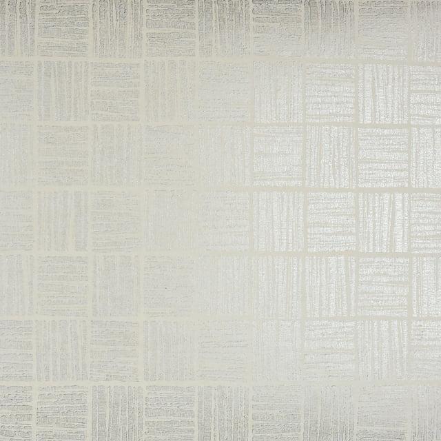 Brewster Glint Cream Distressed Geometric Wallpaper