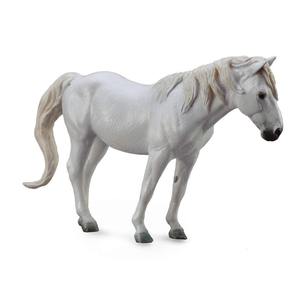 CollectA Camargue Grey Horse Figurine, 5.9"L x 3.7"H