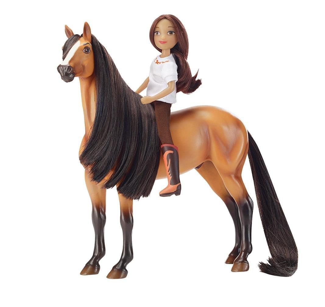 Breyer Animal Creations Breyer 1:12 Classics Spirit Riding Free Spirit & Lucky Model Horse Set