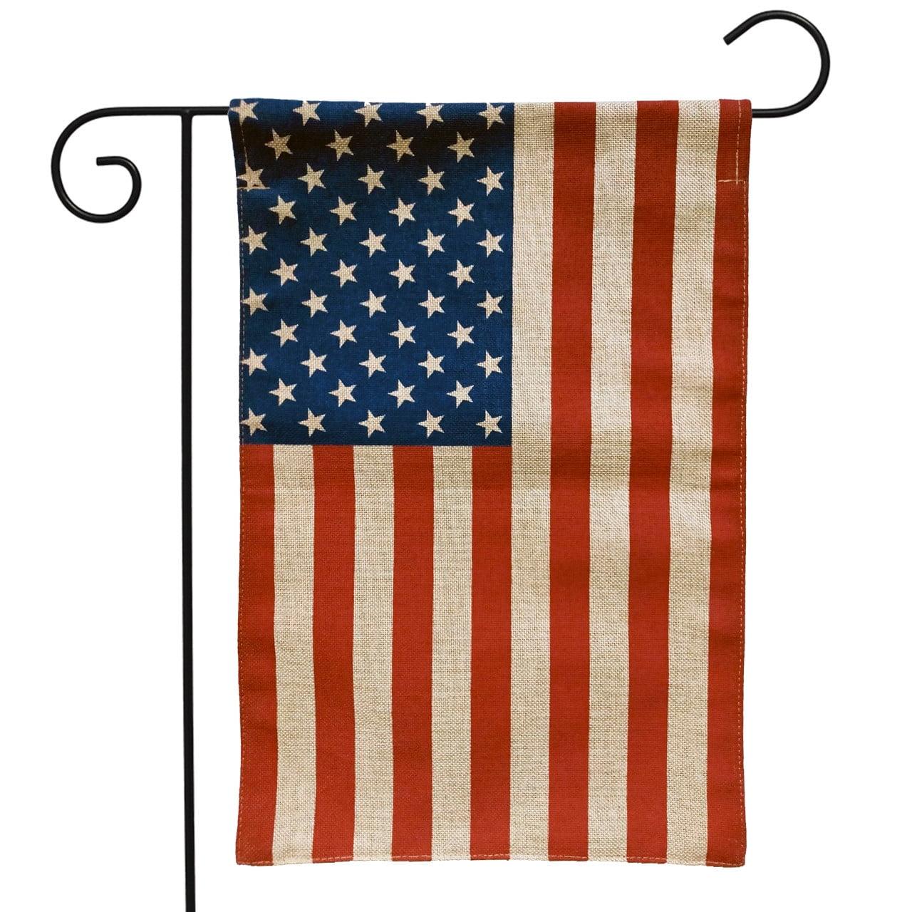 American Flag Burlap Garden Flag 18" x 12.5" Briarwood Lane