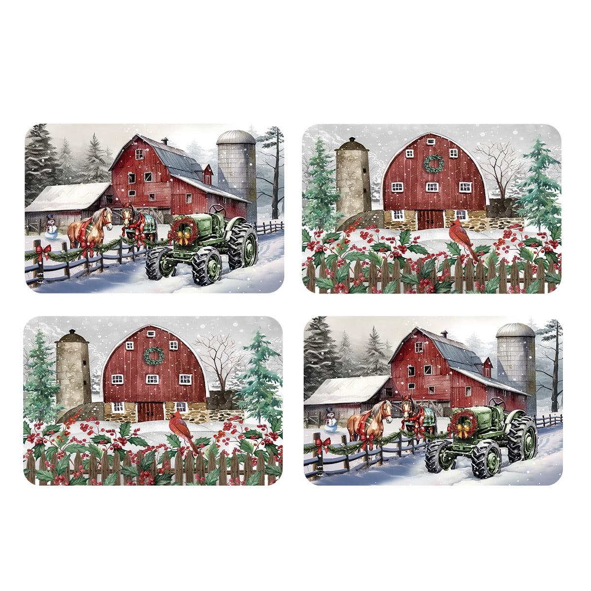 Briarwood Lane Christmas Placemat (4-pack) 17x11.25 Country Winter For Christmas Placemat