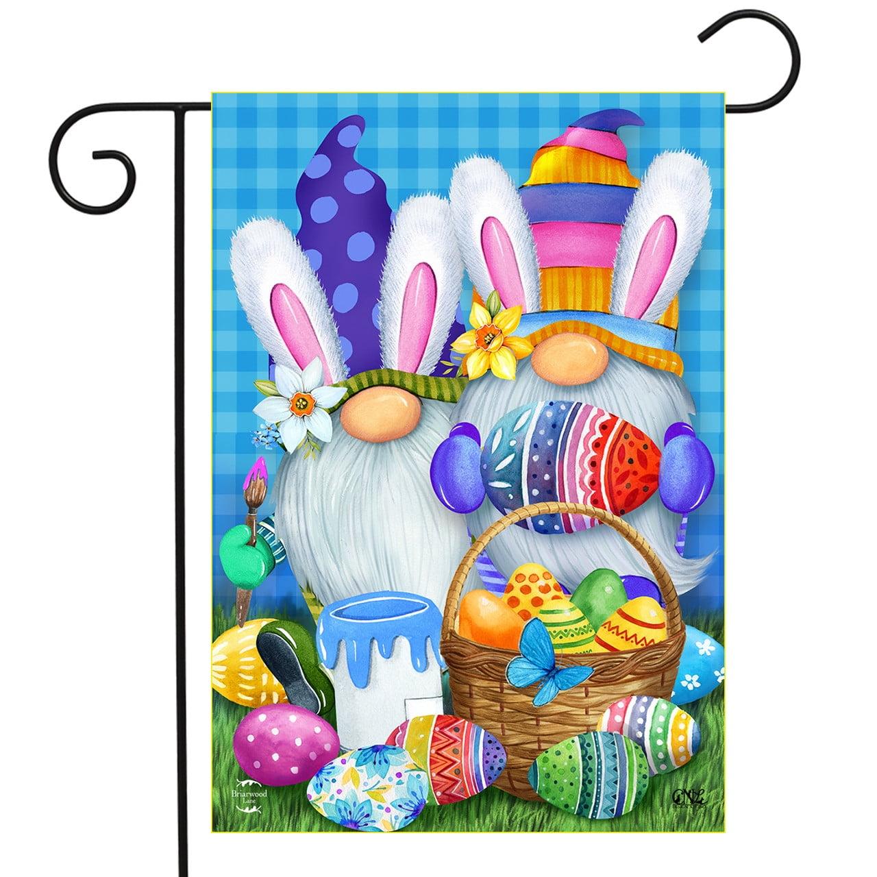 Easter Gnomes Holiday Garden Flag 18" x 12.5" Briarwood Lane