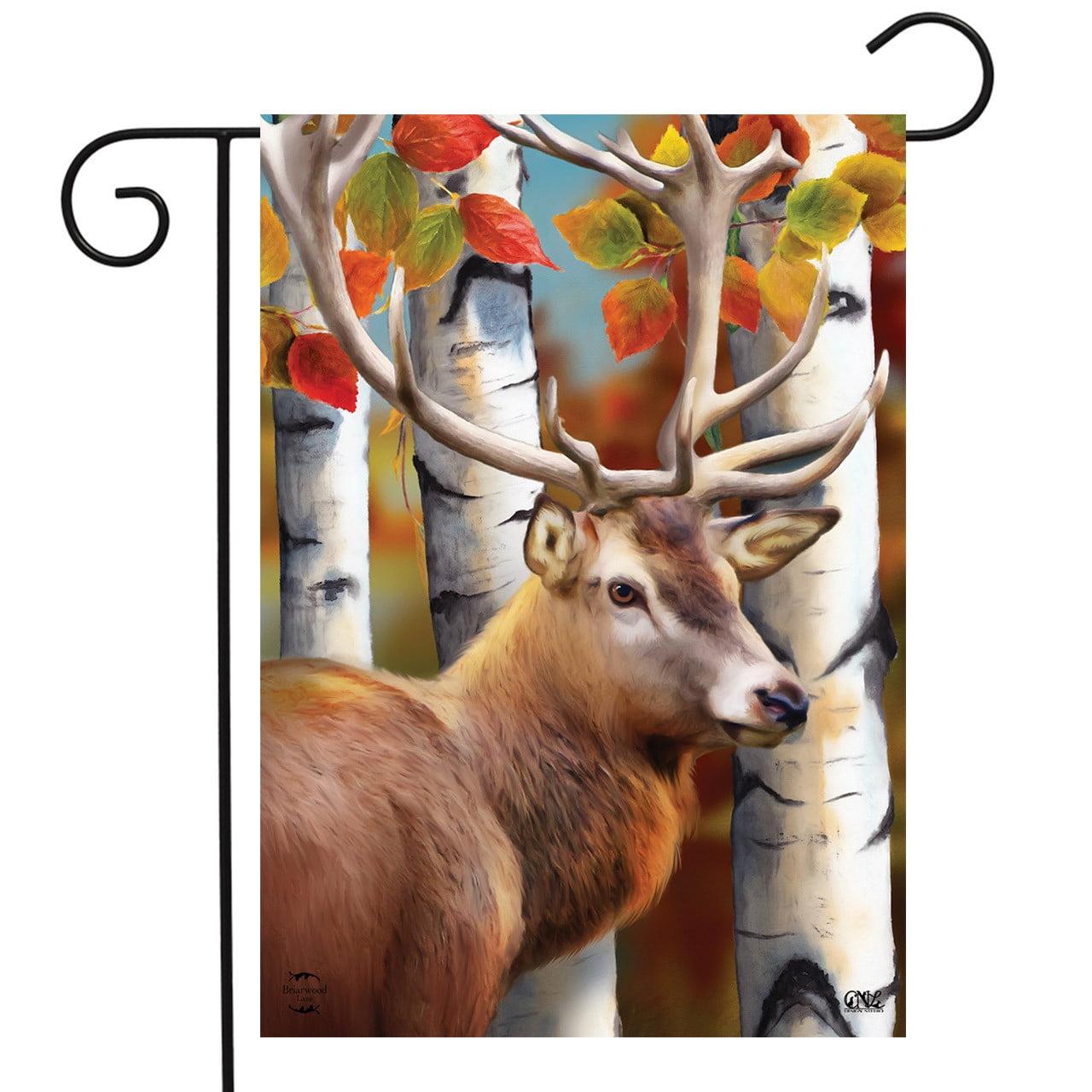 Forest Deer Fall Garden Flag Autumn Leaves 18" x 12.5" Briarwood Lane