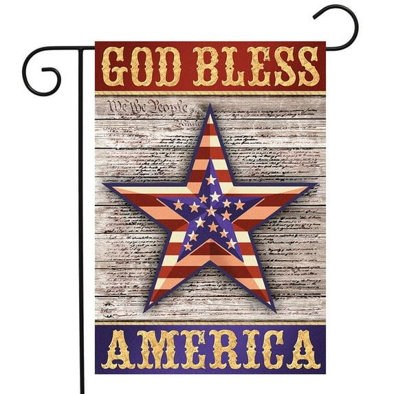 Briarwood Lane Everyday Garden Flag 12x18 For Outdoor God Bless America Star Patriotic Garden Flag Flags For Outside
