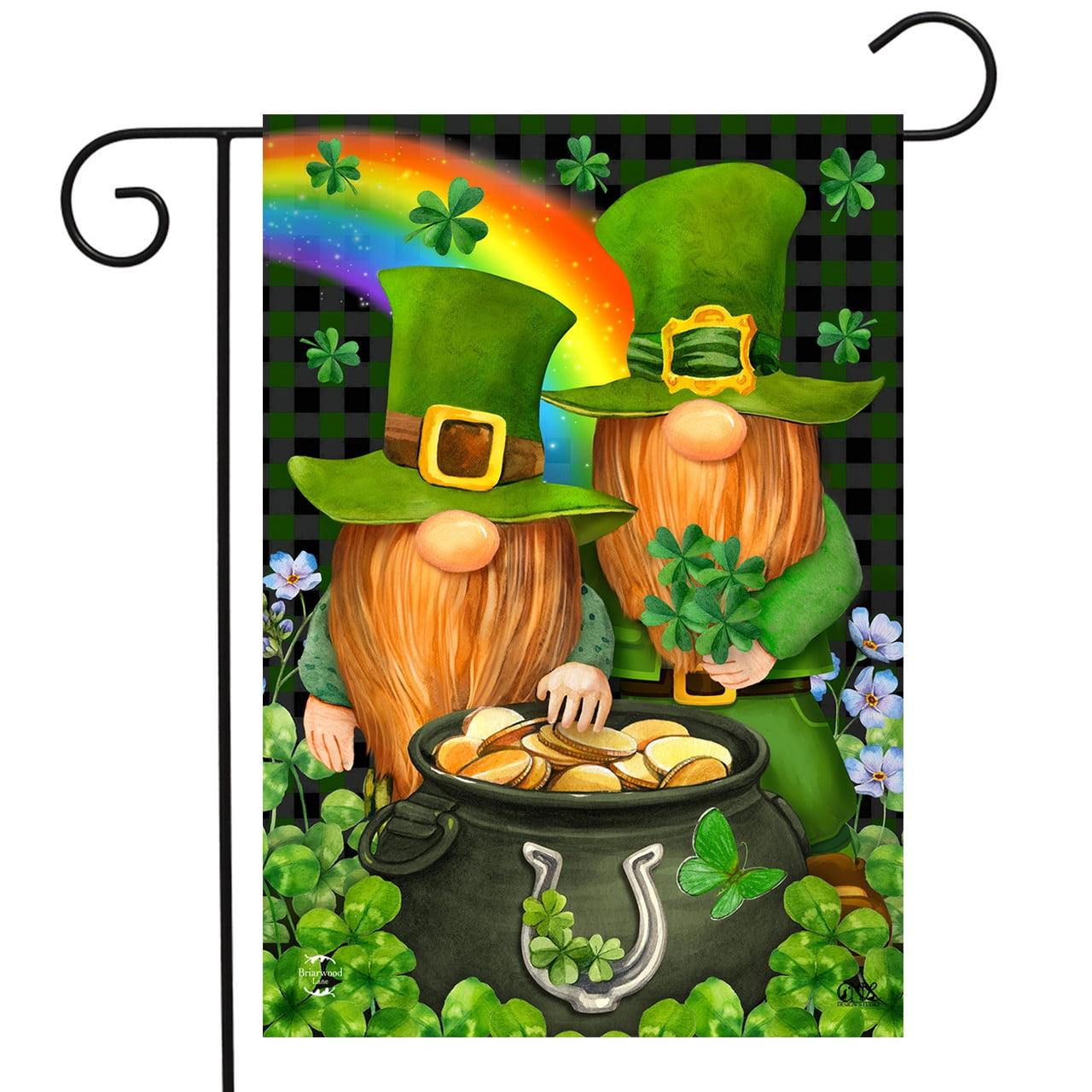 Briarwood Lane Irish Gnomes St. Patrick's Day Garden Flag 12.5" x