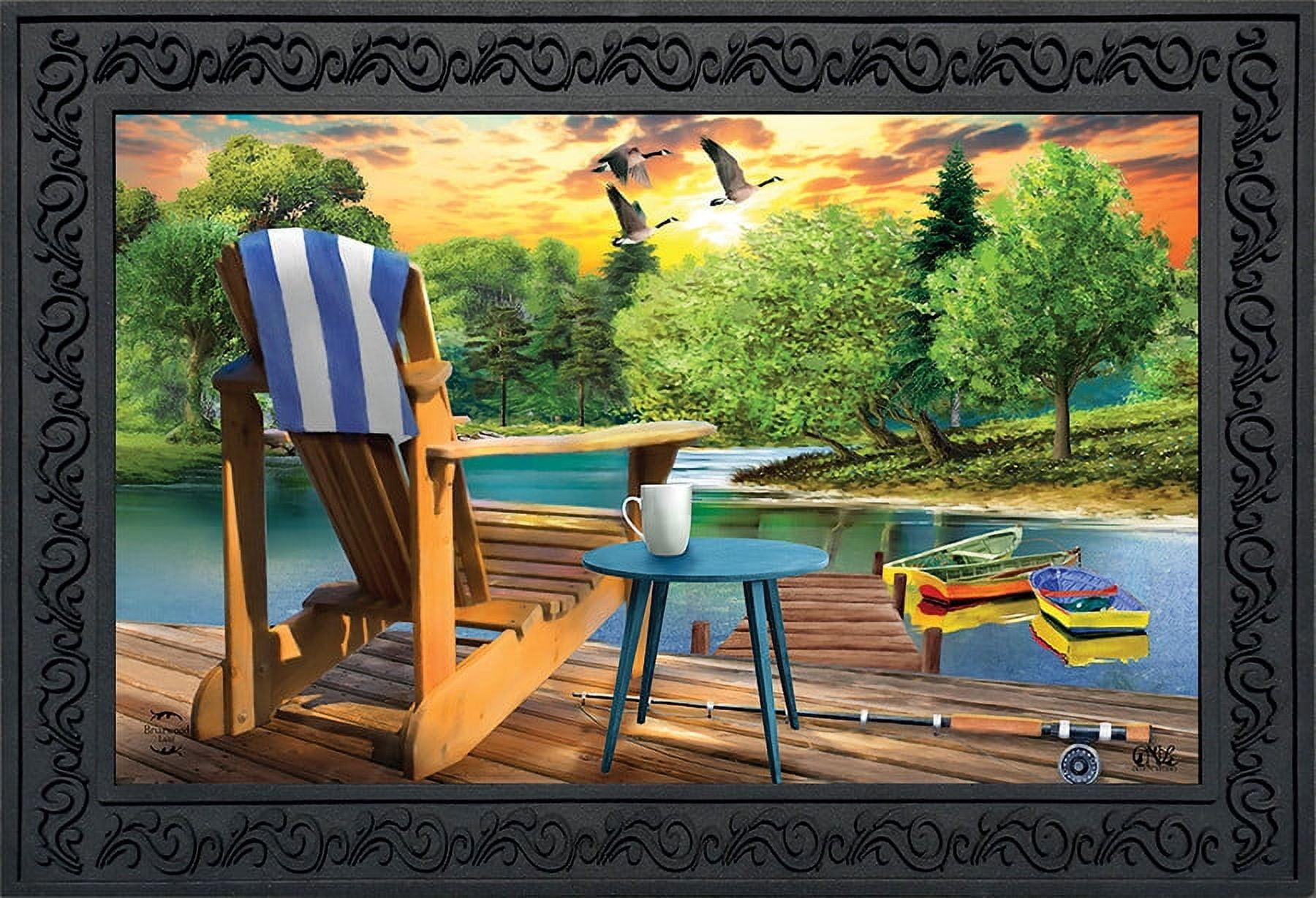 Lakeside Escape Rubber Backed Outdoor Doormat 24" x 15"