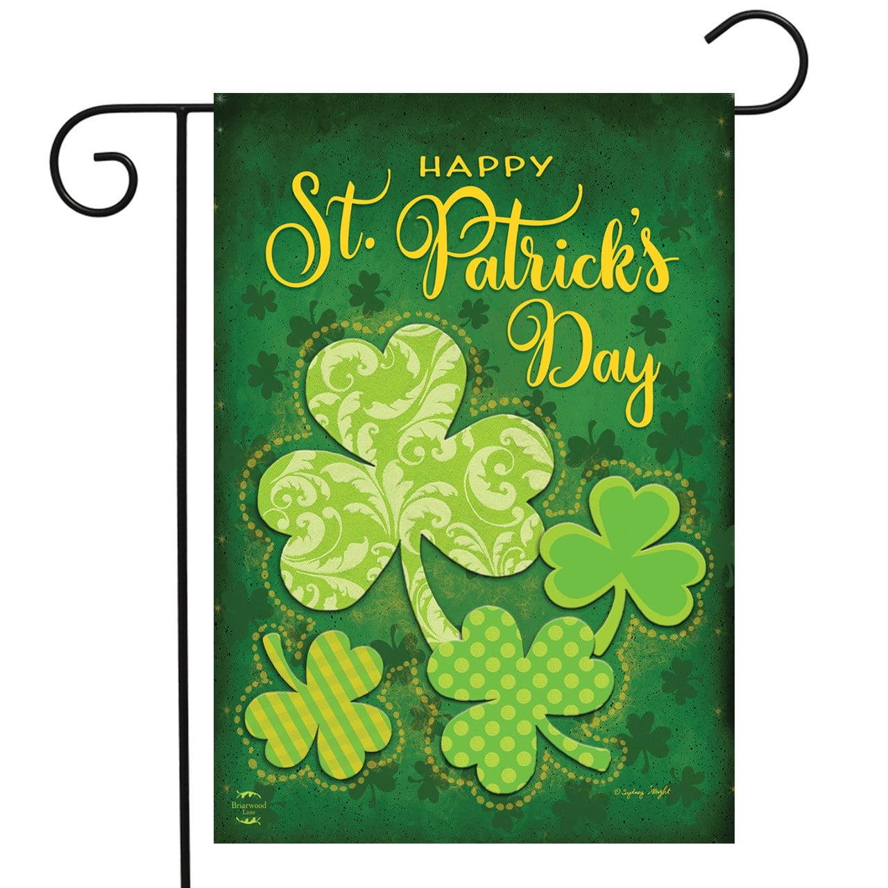 Briarwood Lane Lucky Shamrocks St. Patrick's Day Garden Flag Patt