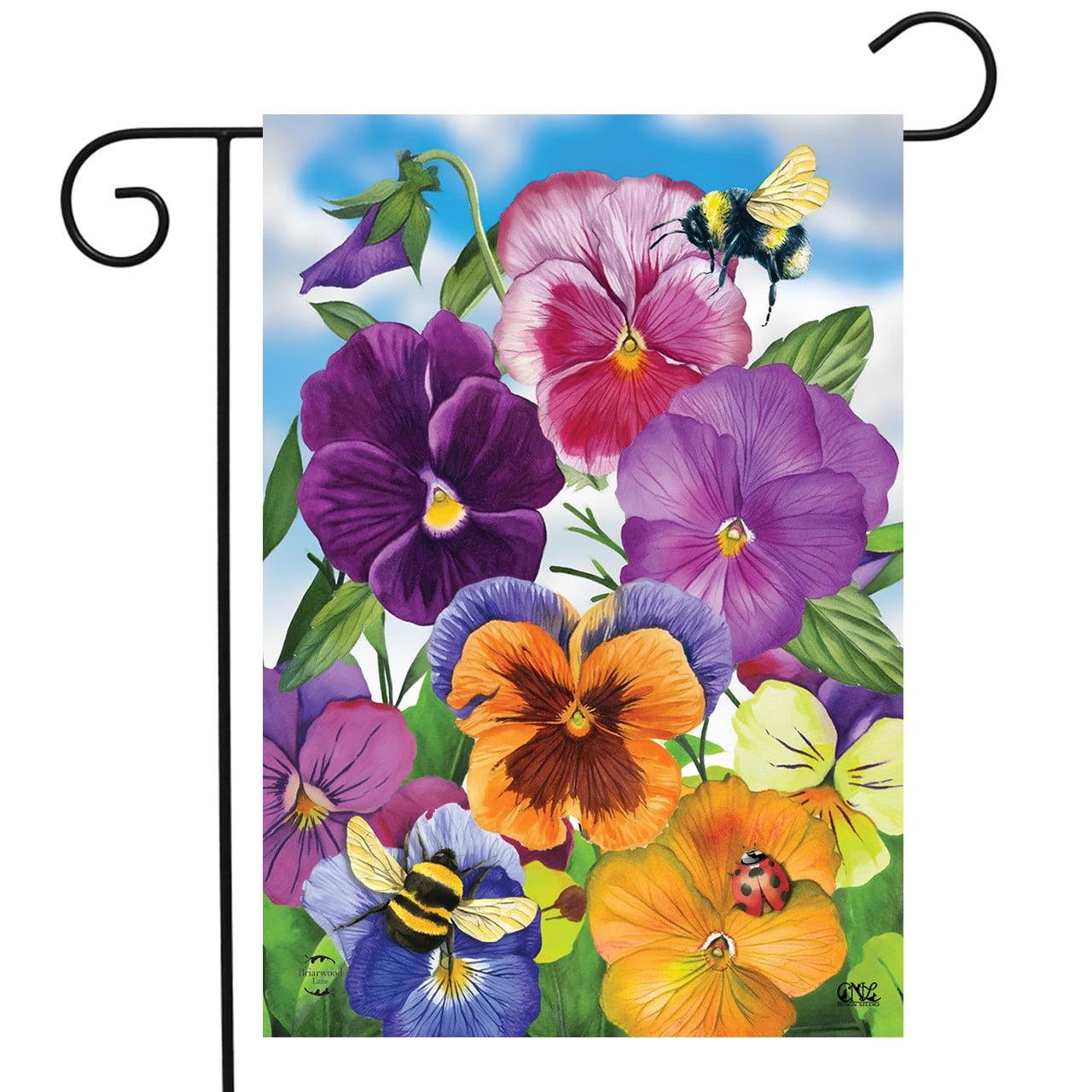 Pansies Spring Garden Flag 12.5 x 18 Briarwood Lane