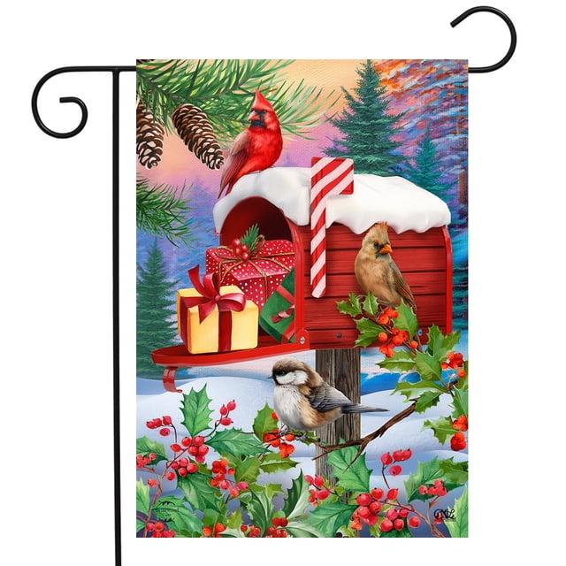 Briarwood Lane Winter Christmas Garden Flag 12x18 For Outdoor Winter Mailbox For Christmas Garden Flag Flags For Outside