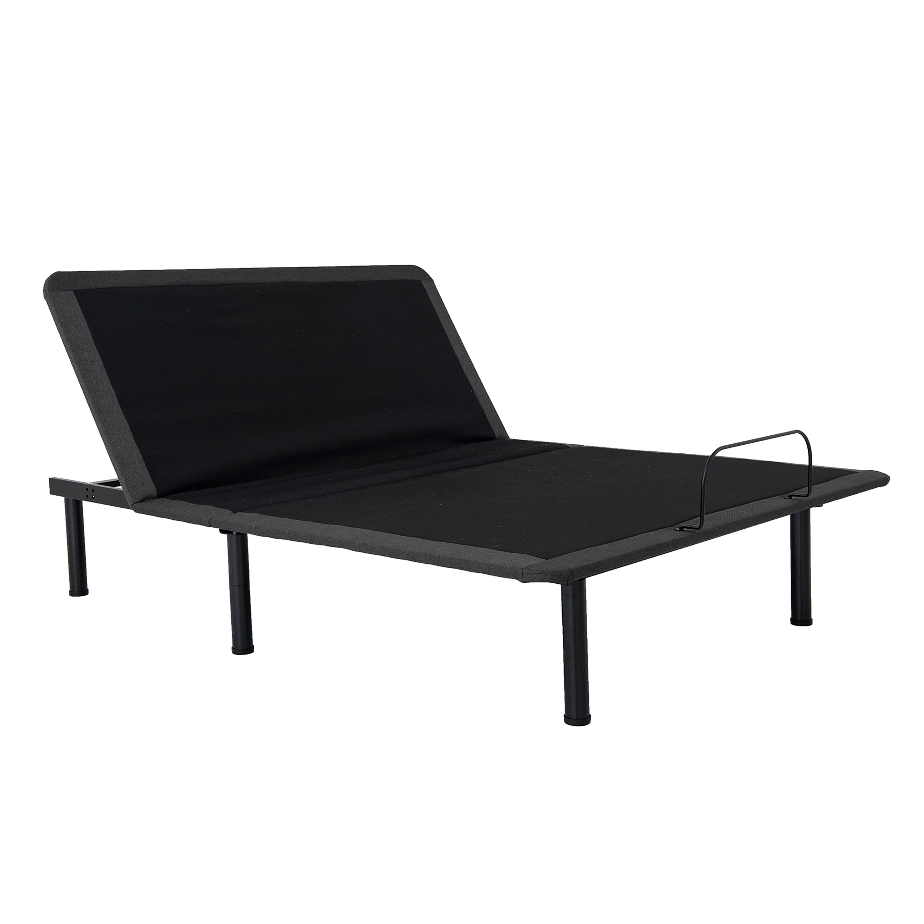 Queen Size Adjustable Black Metal Bed Frame with Wireless Controls