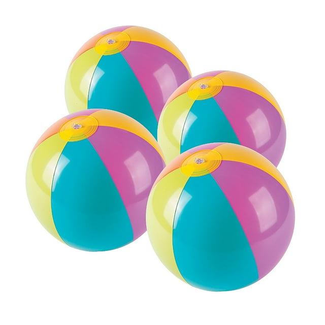 Bright Beach 14" Beach Balls - Party Favors - 12 Pieces