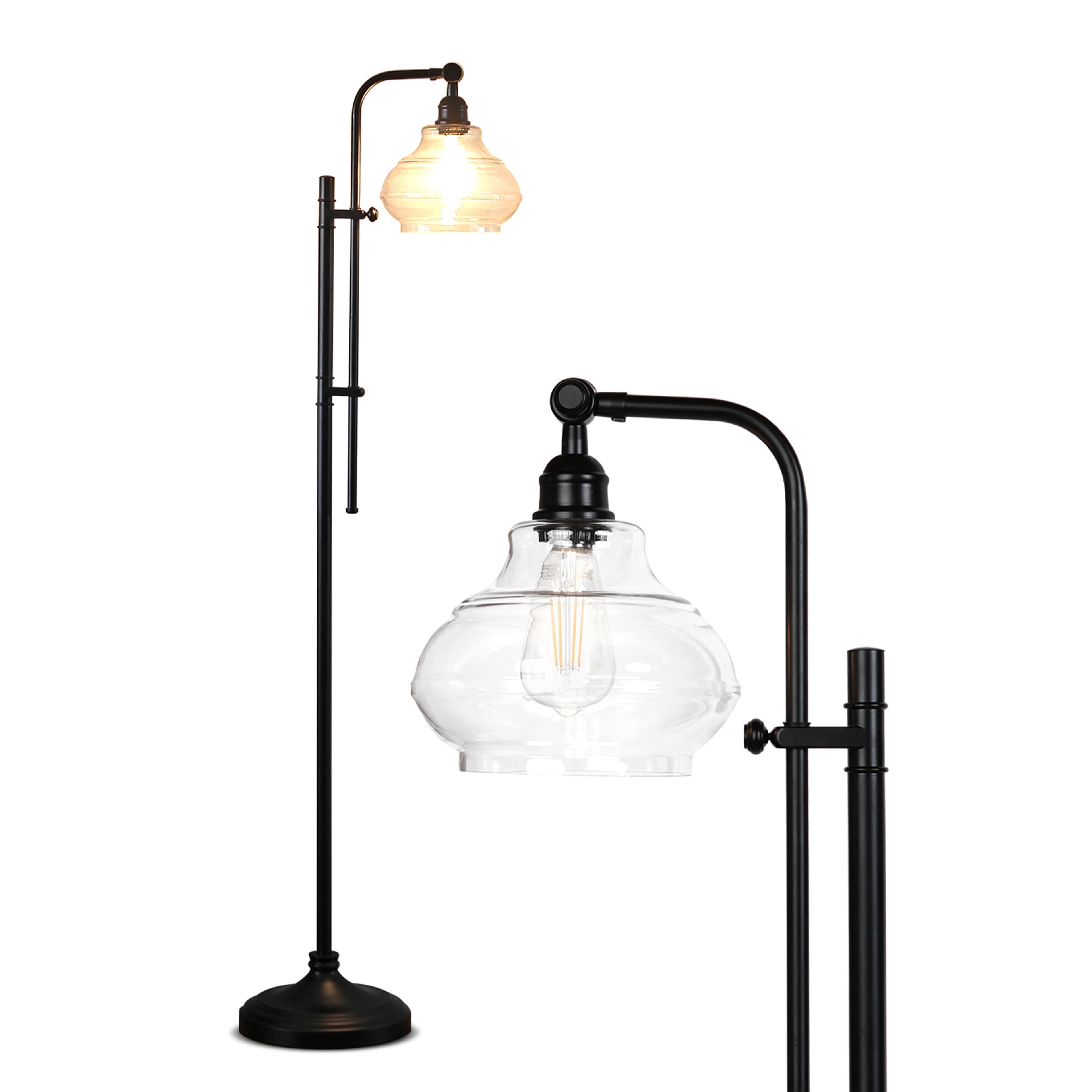 Austin 69 in. Mid-Century Modern 1-Light Height Adjustable LED Floor Lamp