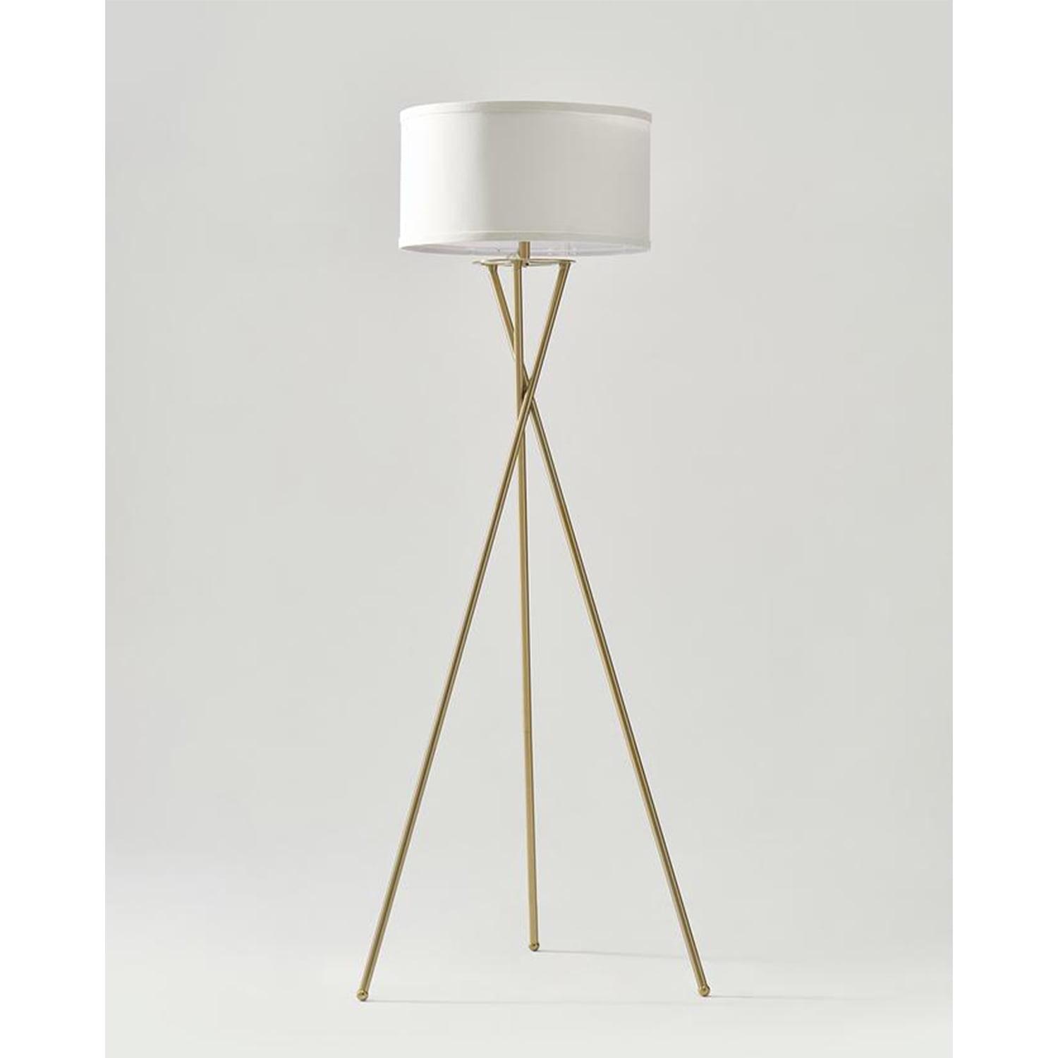 Brightech Jaxon Adjustable Brass Tripod Floor Lamp for Kids' Nursery