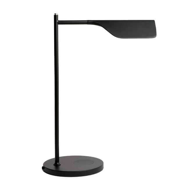 Brightech Leaf 16" Vintage LED Desk Lamp with Wireless Charging Pad, Adjustable Arm, and 3-Way Dimming
