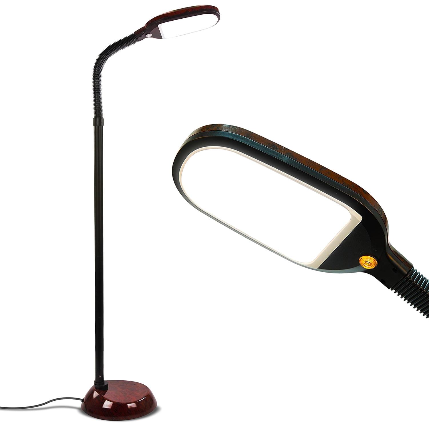 Litespan 53 in. Industrial 1-Light Dimmable LED Floor Lamp with Height Adjustable Gooseneck Head