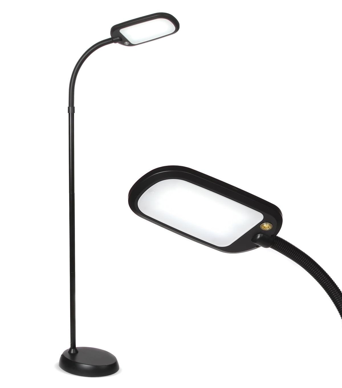 Litespan Slim 55 in. Industrial 1-Light Dimmable LED Floor Lamp