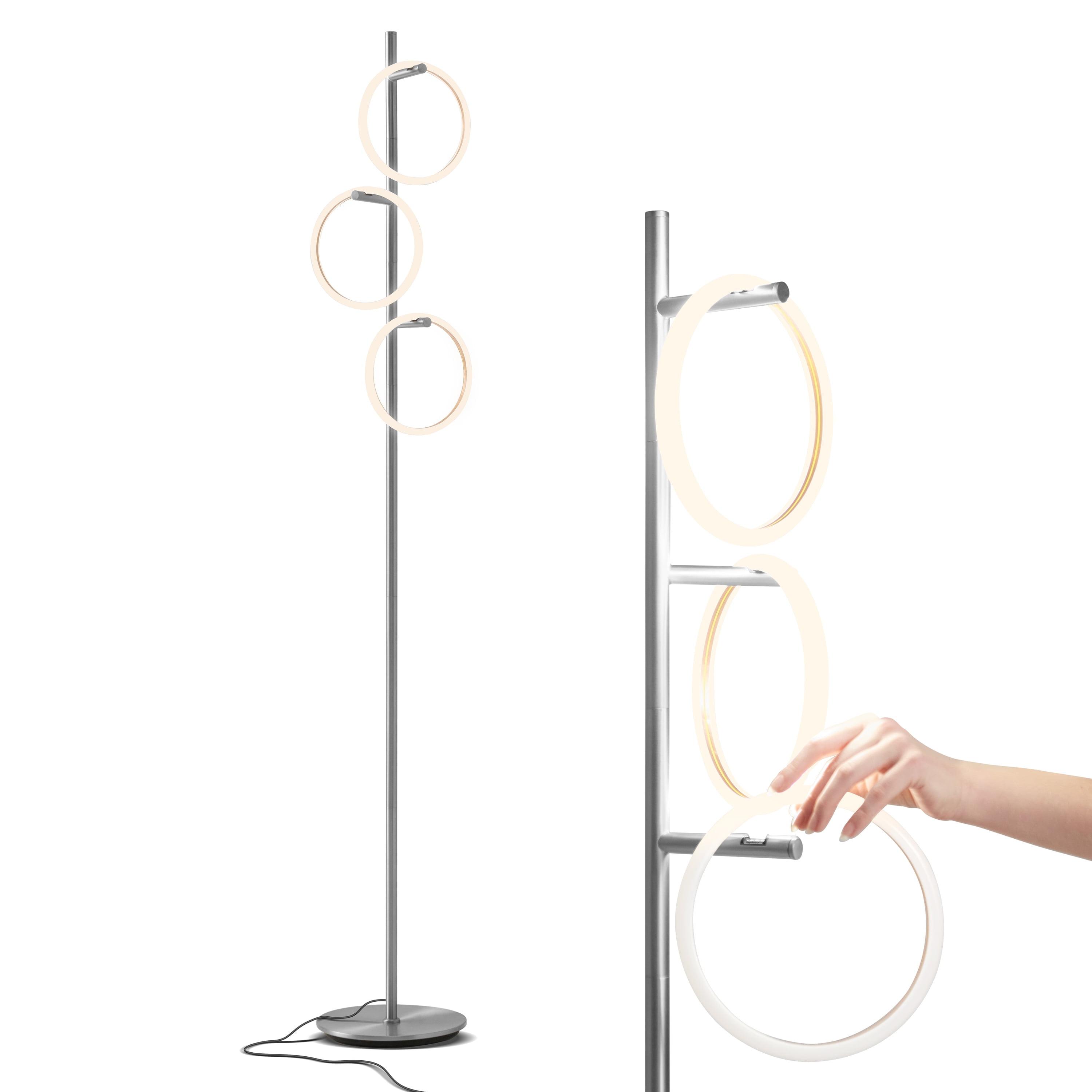 Brightech Saturn 66 in. Industrial 3-Light 3-Way Dimming LED Floor Lamp