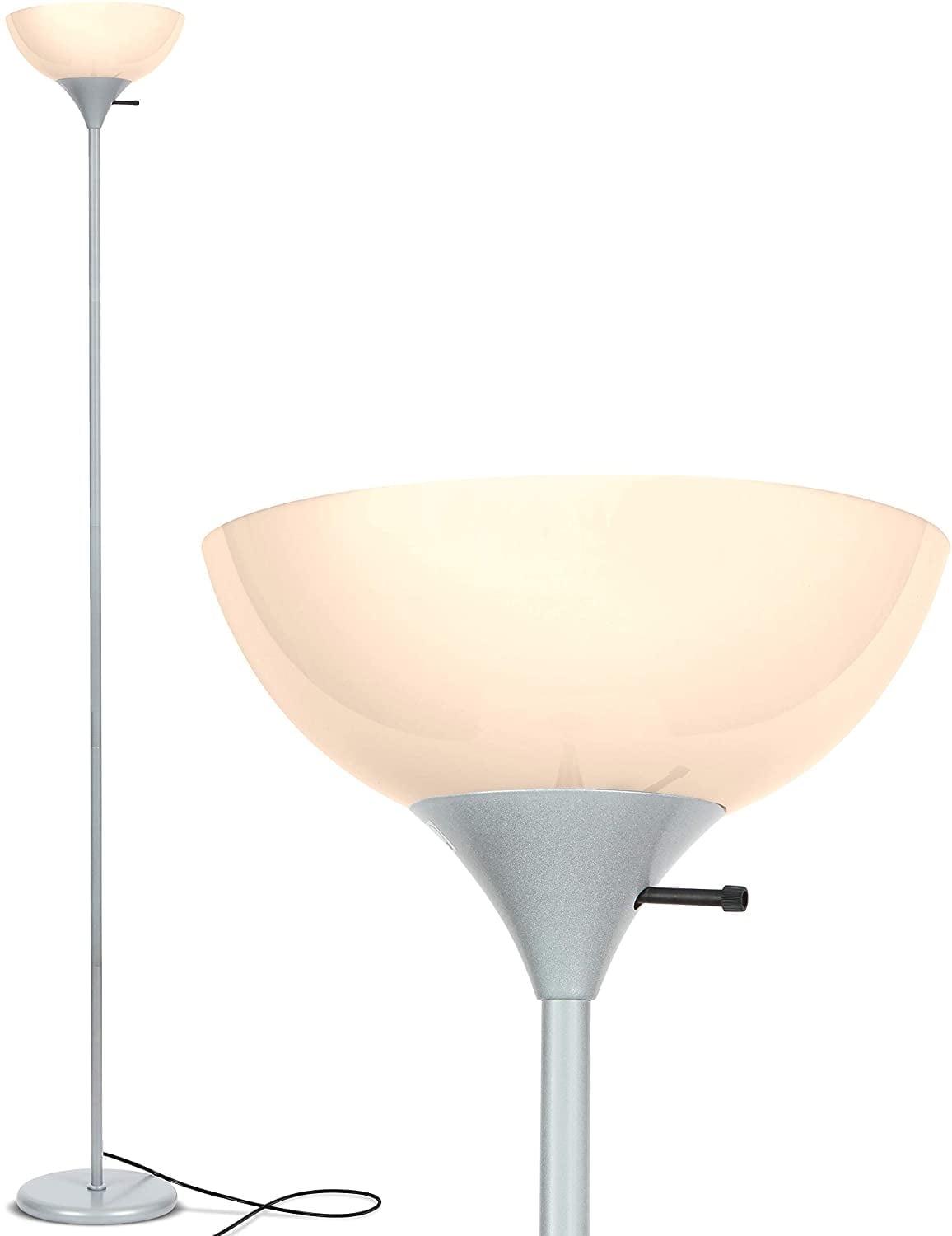 Brightech Sky Dome 72 in. Industrial 3-Way Dimming LED Floor Lamp with Plastic Bowl Shade