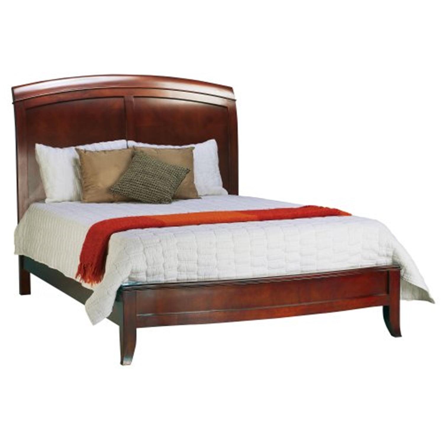 California King Cinnamon Mahogany Upholstered Platform Bed with Storage