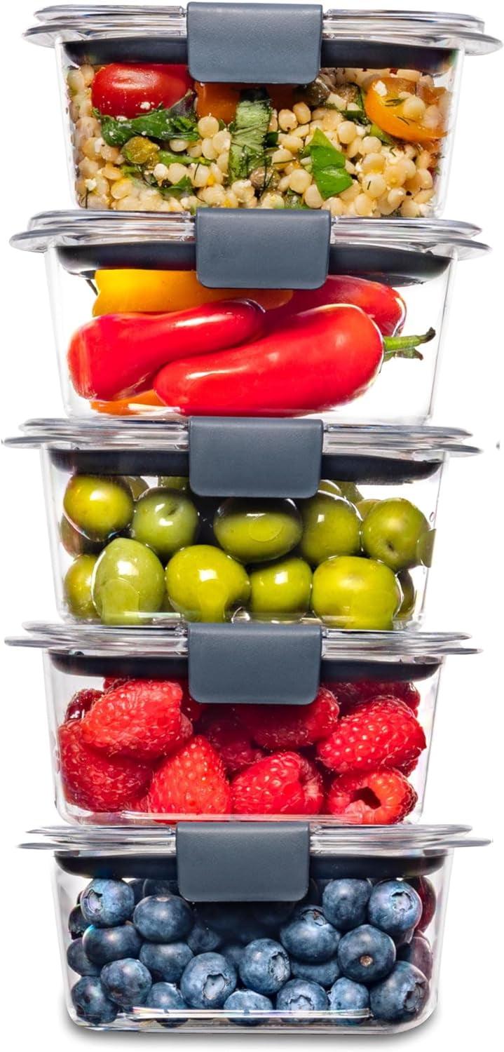 Clear BPA-Free Plastic Airtight Meal Prep Containers Set