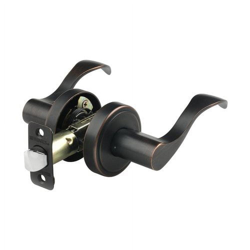 Brink's Interior Non-Locking Passage Door Lever, Wave, Tuscan Bronze Finish