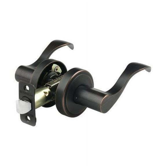 Brink's Interior Non-Locking Passage Door Lever, Wave, Tuscan Bronze Finish