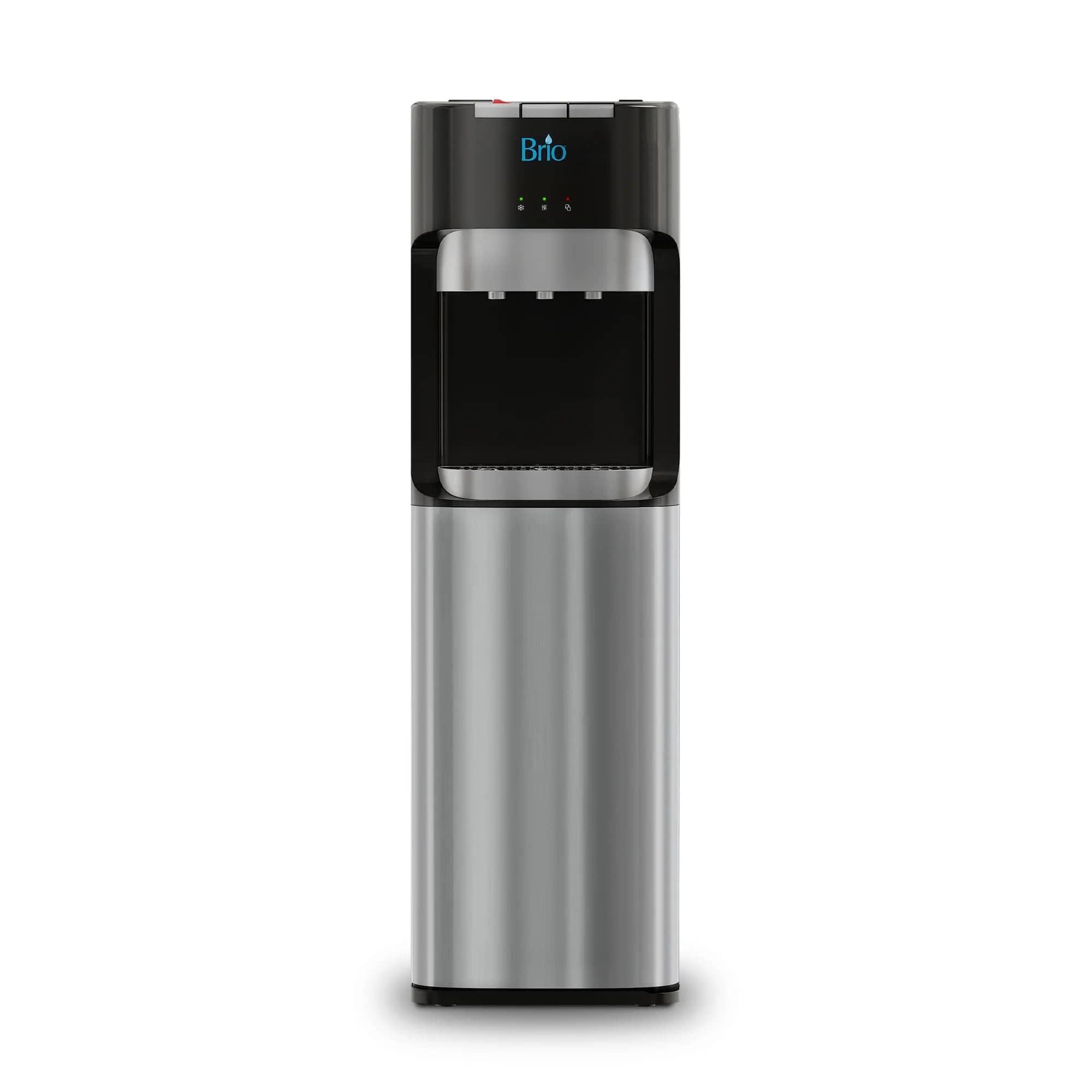 Brio Stainless Steel Bottom Load Water Cooler Dispenser with Hot, Cold, and Room Temperature Water