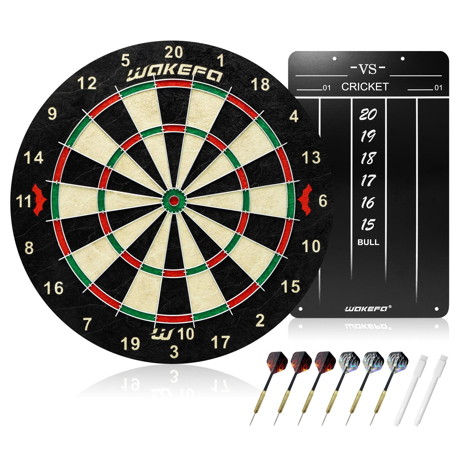 Bristle Dartboards Dart Board Set: High-Grade Compressed Sisal Dart Board Set with Print Numbers and Staple-Free Bullseye, Dart Board Suitable for Adults in Party/Competition/Bar/Garage/Game