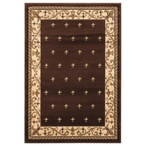 Bristol Wington Brown Rectangle Area Rug - 5 ft. 3 in. x 7 ft. 6 in.