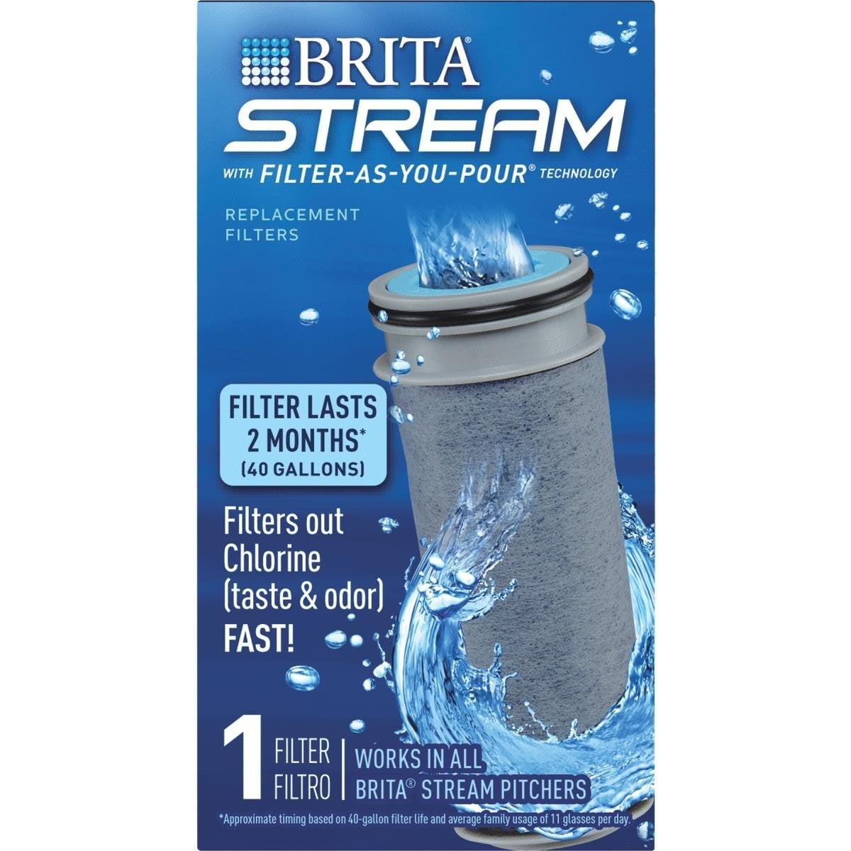 Brita BPA Free Stream Pitcher Replacement Water Filter, 1 Pack