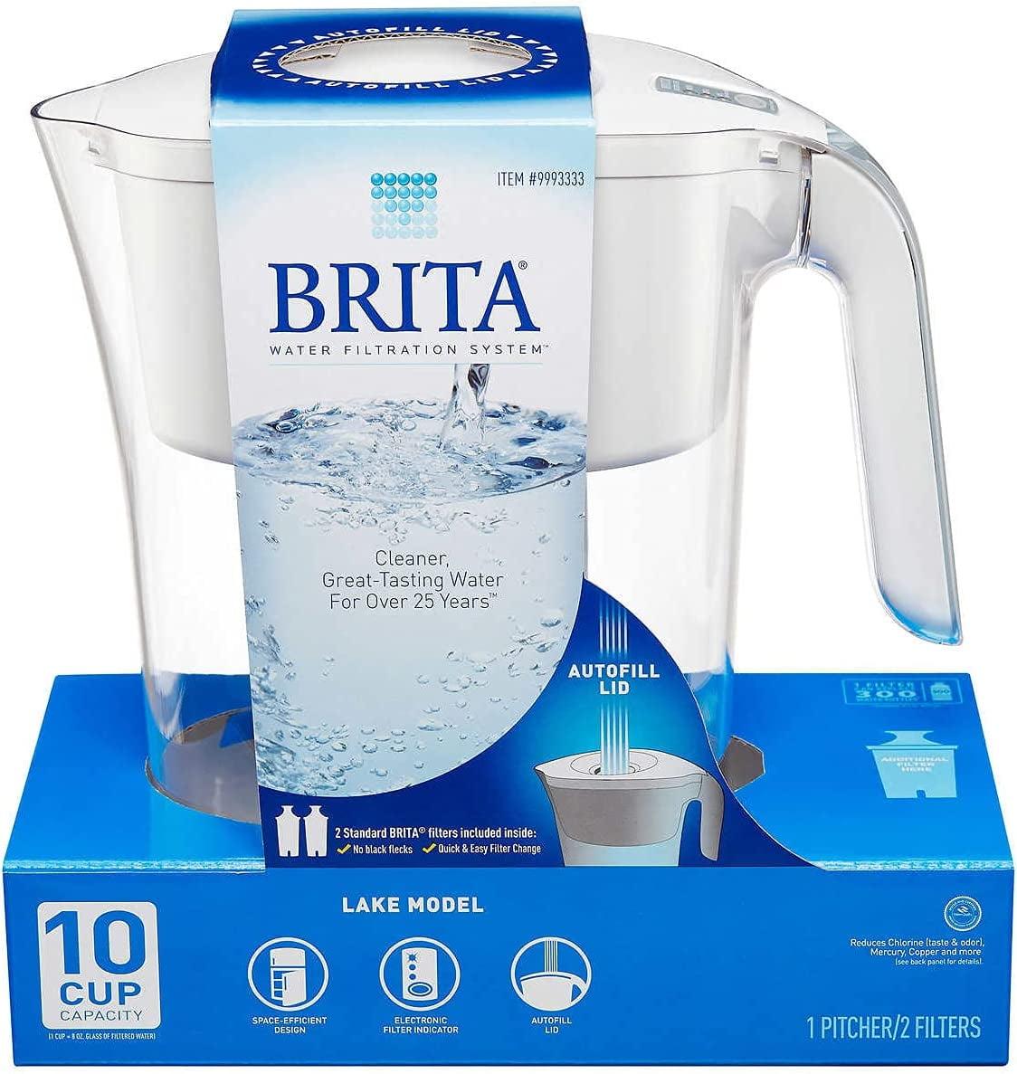 Brita Wave Lanzador de Agua de 10 Tazas Más 2 Filtros Avanzados Blanco - Nuevo
