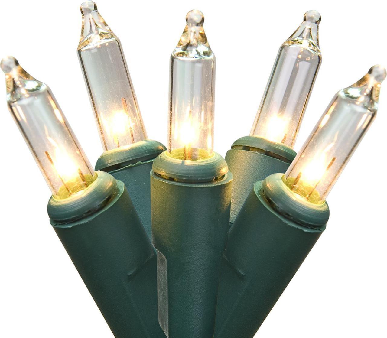 Brite Star 100ct Mini Christmas Lights Clear - 49.6' Green Wire