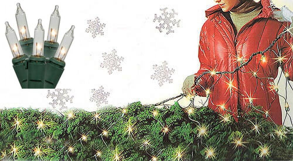 Brite Star 4' x 6' Clear Twinkling Net Style Christmas Lights, Green Wire