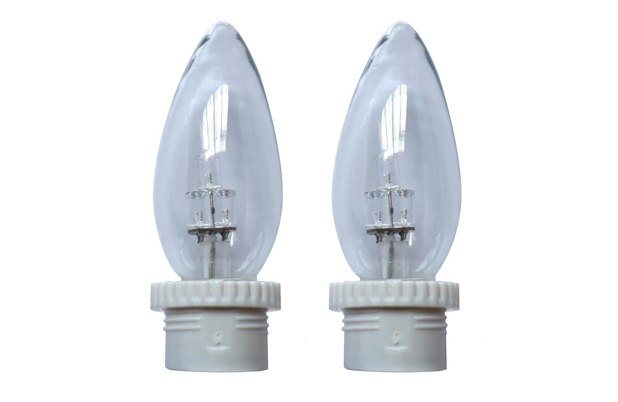 Brite Star Battery Operated Tiffany Replacement Bulb - 2 Count Flameless Candles with Timer- Perfect for Home Décor
