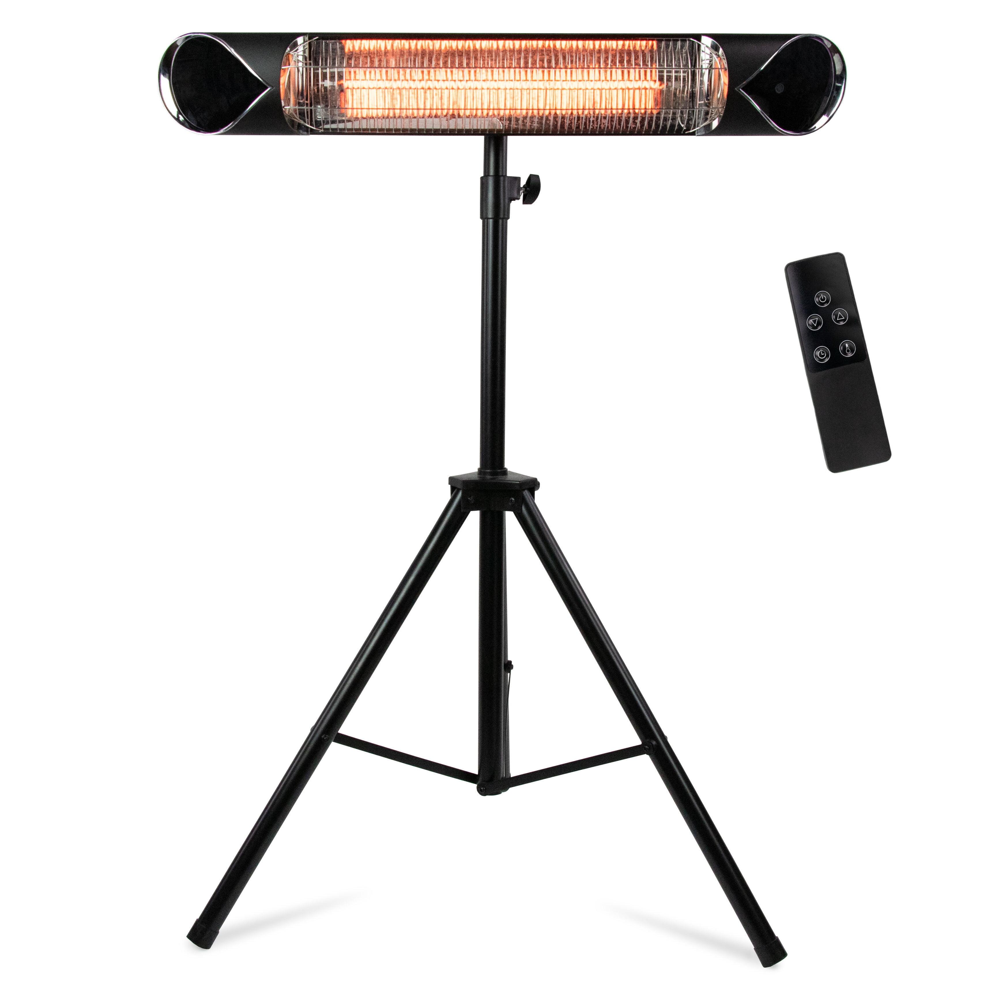 Briza Infrared Patio Heater - Electric Patio Heater - Outdoor Heater - Indoor/Outdoor Heater - Wall Heater - Garage Heater - Portable Heater - 1500W - use with Stand - Mount to Ceiling/Wall