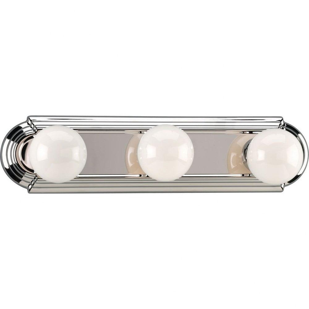 Polished Chrome 3-Light Dimmable Vanity Fixture