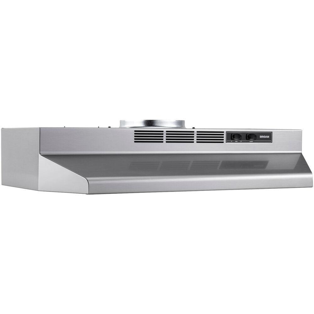 Broan NuTone Broan® 24-Inch Convertible Under-Cabinet Range Hood, 230 Max Blower CFM, Stainless Finish F4024SF
