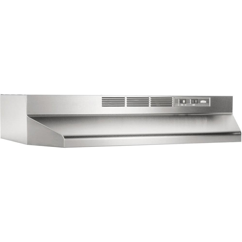 Broan NuTone Broan NuTone 30" Steel 190 CFM Ductless (Non-Vented) Under Cabinet Range Hood with Charcoal Filter 413004