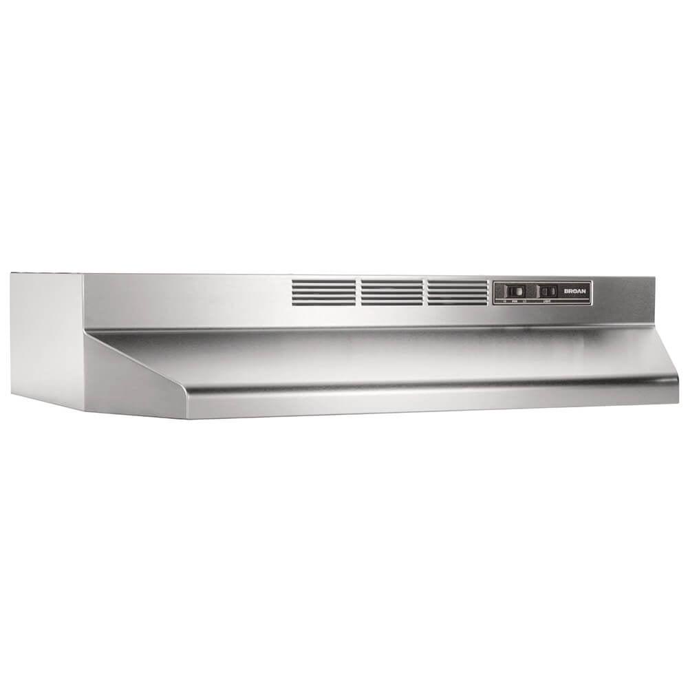 Broan NuTone Broan NuTone 30" Steel 190 CFM Ductless (Non-Vented) Under Cabinet Range Hood with Charcoal Filter 413004