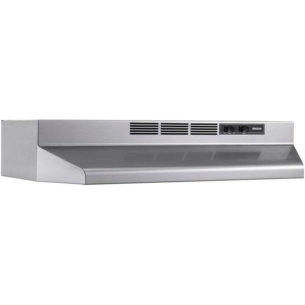 Broan 30" Stainless Steel Under Cabinet Range Hood with Charcoal Filter