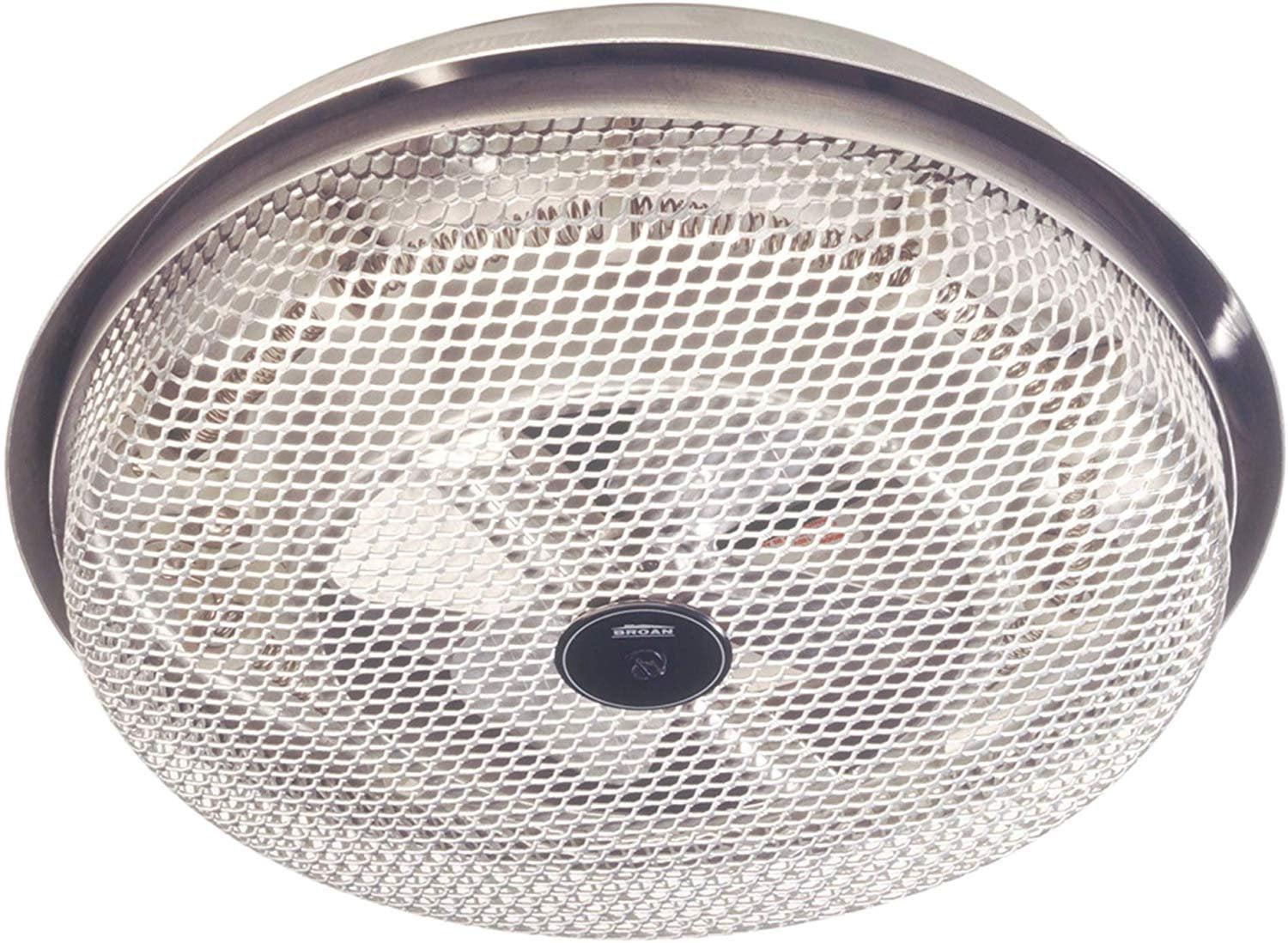 Silver 1250W Ceiling Mounted Electric Fan Heater