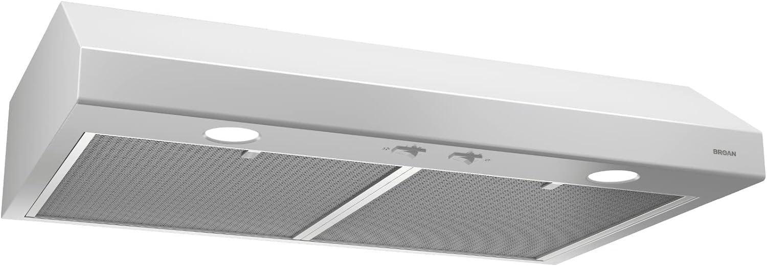 Broan Glacier 30-Inch 300 Max Blower CFM 5 Sones Range Hood