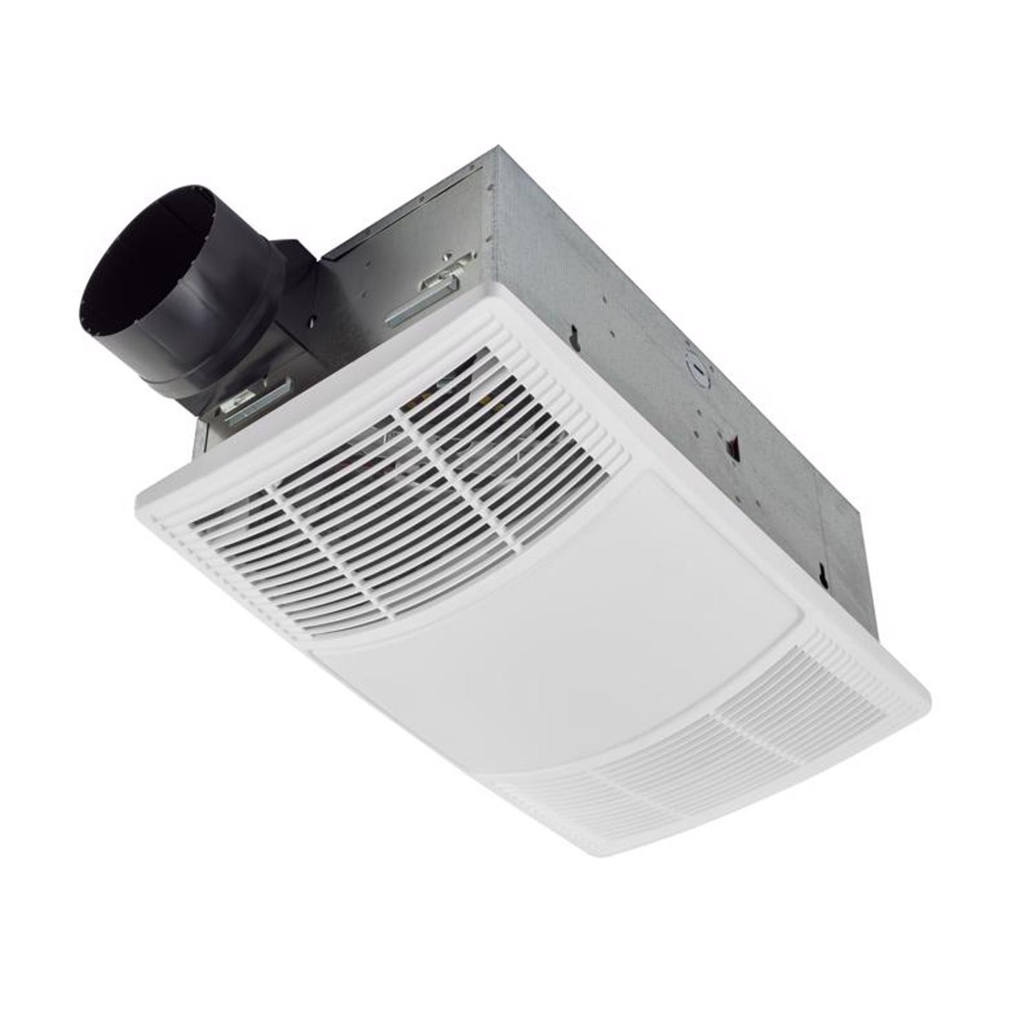 Broan-NuTone White Steel Bathroom Exhaust Fan with Heater and Light