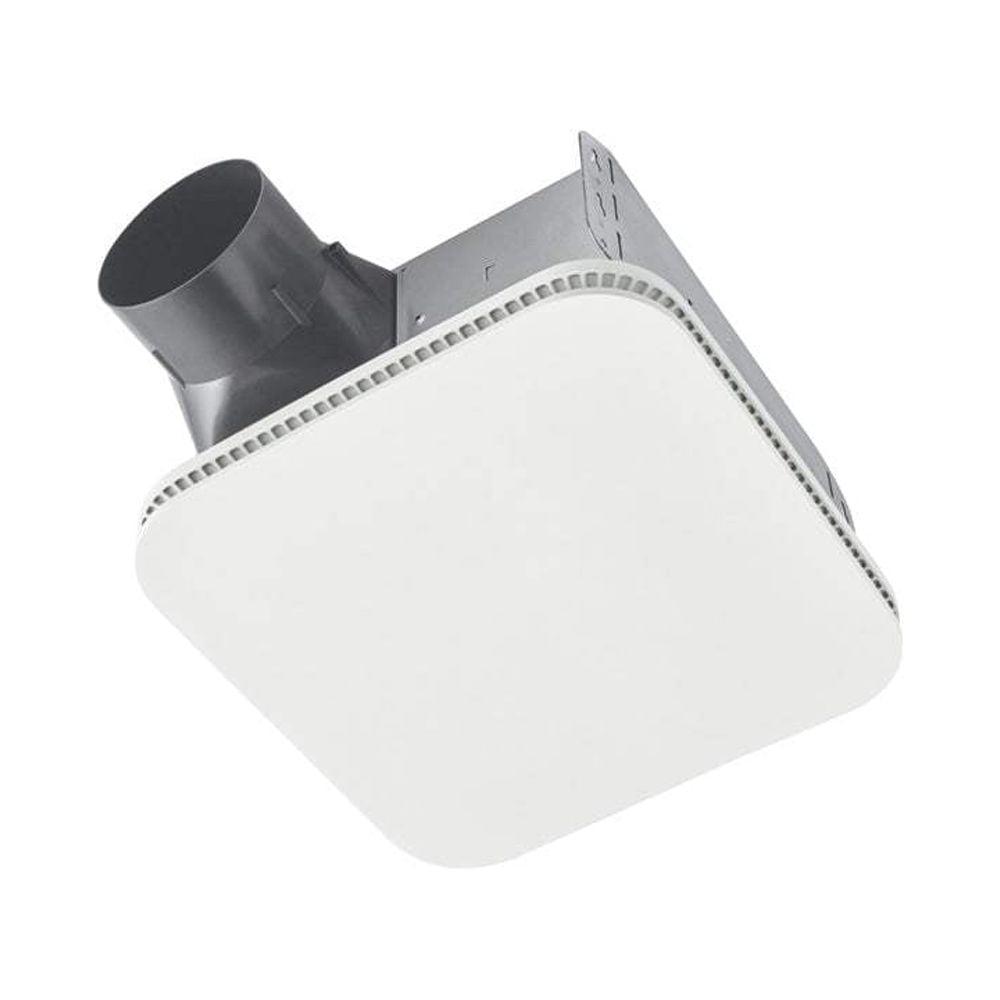 White Energy Star Bathroom Exhaust Fan with CleanCover Grille