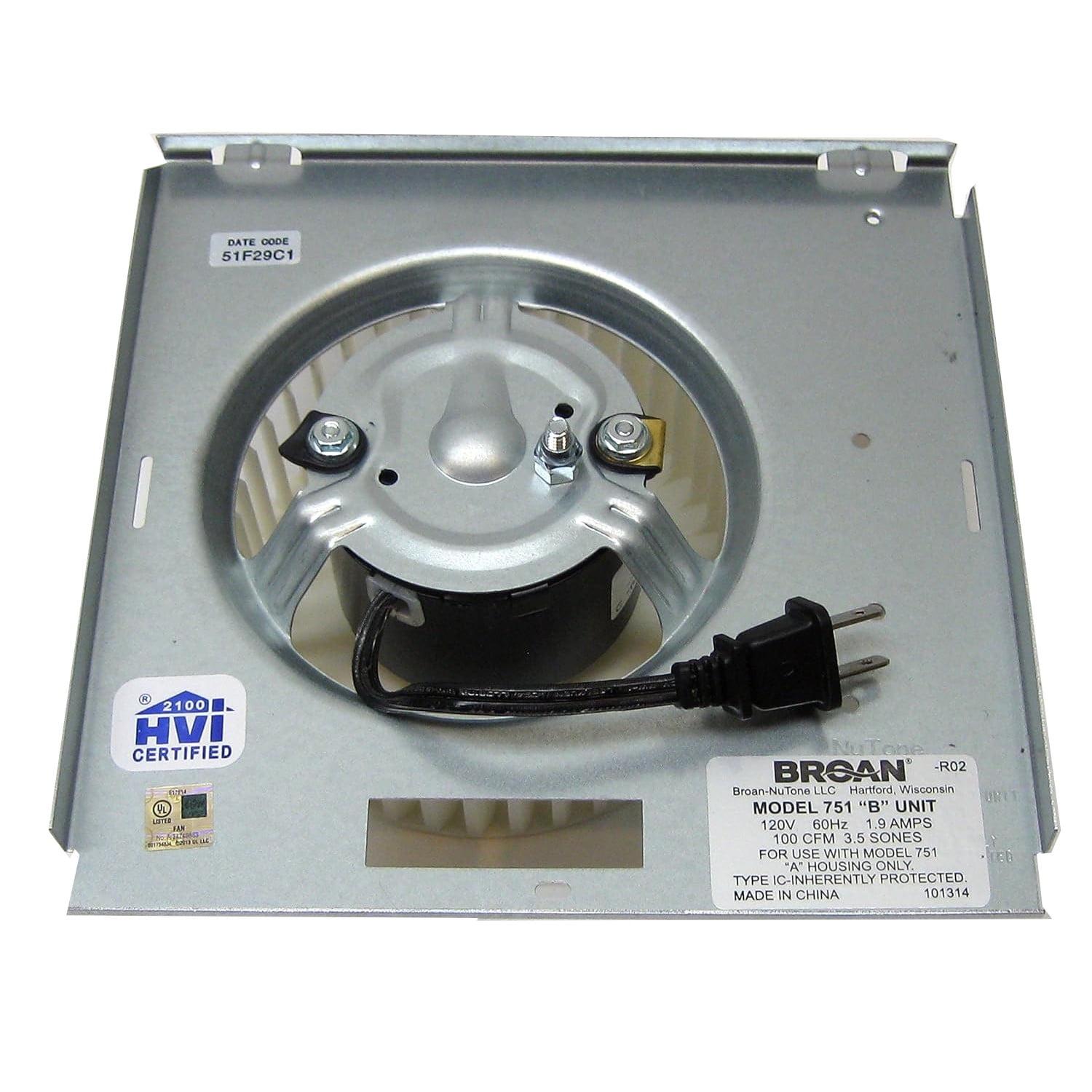 97017705 Motor Assembly for NuTone, 97017705 Bathroom Exhaust Fan, Replacement for 8663RP 8664RP 671R 672R Broan 750 751 752 Fan Ventilation, Replaces 86933000/JA2B104N
