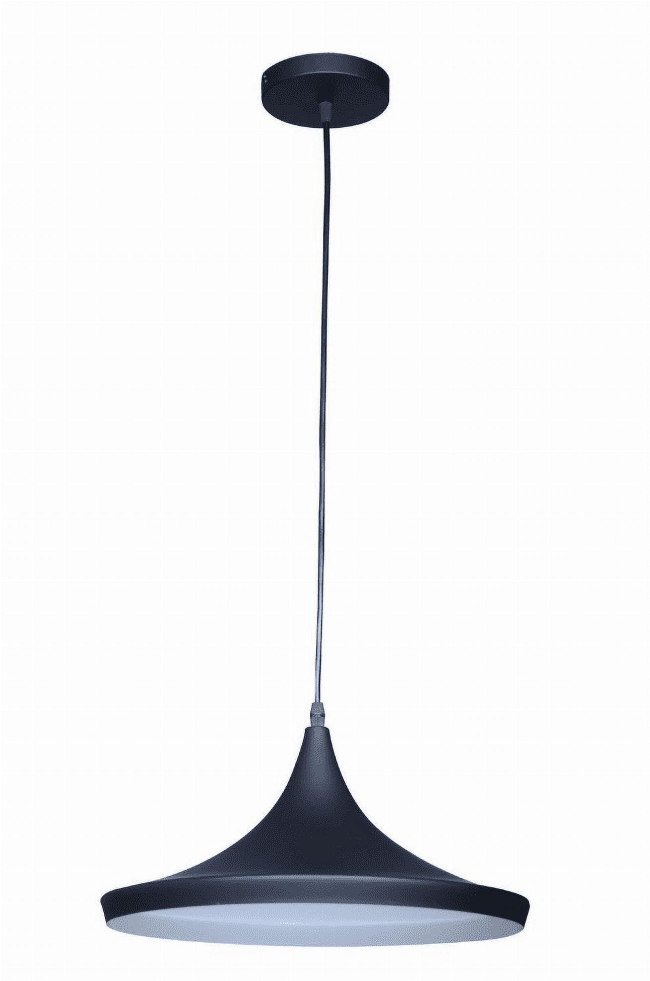 Black Aluminum Mini Drum Pendant Light