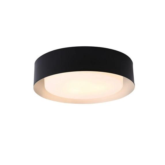 Bromi Design Lynch Metal Flush Mount Ceiling Light in Black and Silver