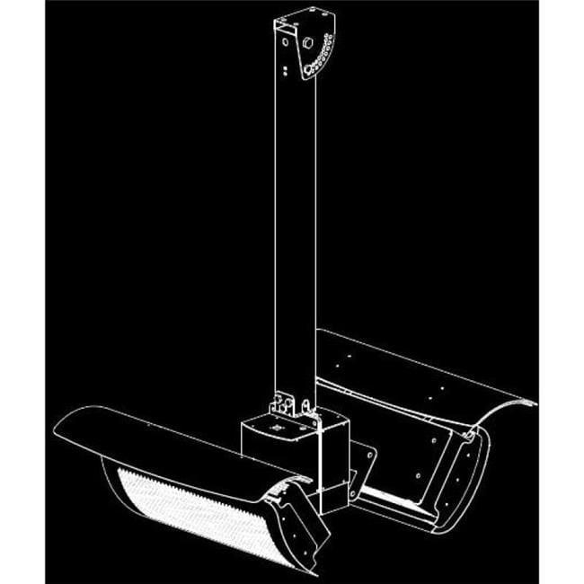 Bromic Black Steel Ceiling Mount Pole for Heaters